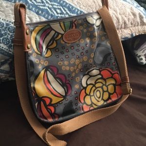 Fossil Keyper Cross Body Bag in Gray